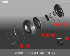 Маховик коленвала A11-1005110BB CHERY