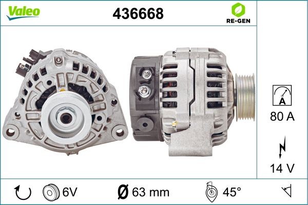 Генератор 436668 VALEO PHC