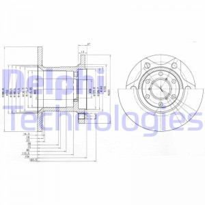 Тормозной диск BG649 DELPHI