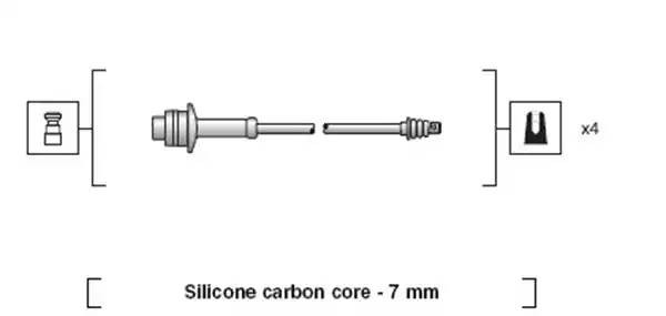 Ккомплект проводов зажигания 941318111174 MAGNETI MARELLI