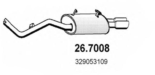 Глушитель выхлопных газов конечный 267008 ASSO