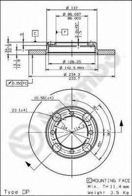 Тормозной диск 08.7072.10 BREMBO