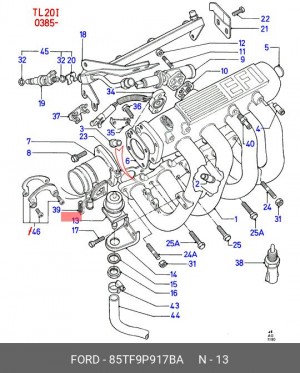 Регулятор давления подачи топлива 85TF9P917BA FORD