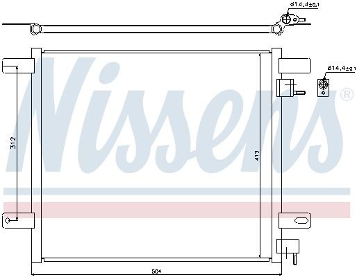 Конденсатор, кондиционер 940060 NISSENS