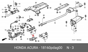 Катализатор 18160PDAG00 HONDA
