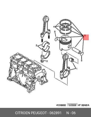 Поршень ДВС 0628 91 CITROEN PEUGEOT