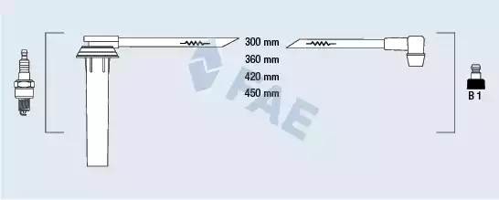 Ккомплект проводов зажигания 83985 FAE