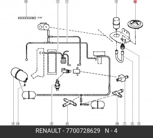 Датчик давления воздуха, высотный корректор 7700728629 RENAULT