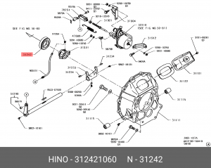 Подшипник выжимной сцепления 312421060 HINO