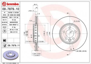 Тормозной диск 09.7879.10 BREMBO