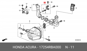Деталь 17254RBA000 HONDA