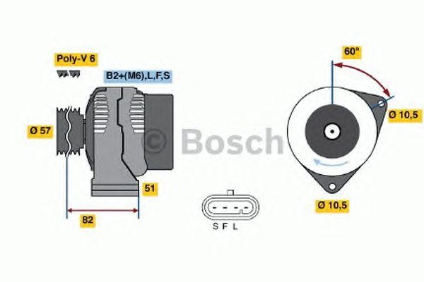 Генератор 0124325162 BOSCH