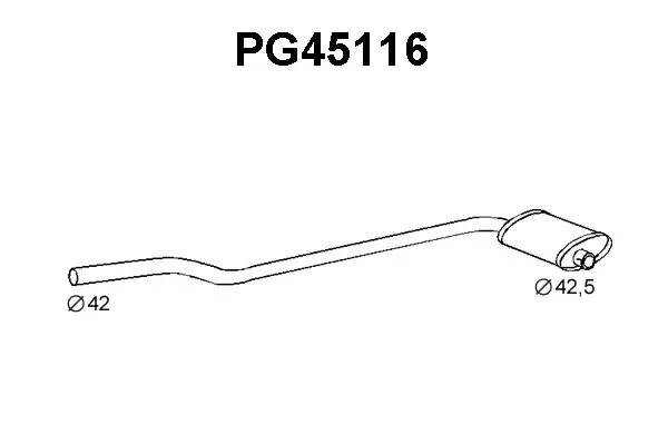 Предглушитель выхлопных газов PG45116 VENEPORTE