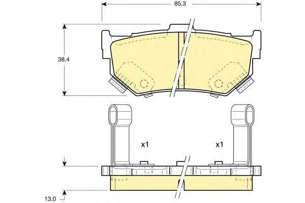 Комплект тормозных колодок, диско 6108849 GIRLING