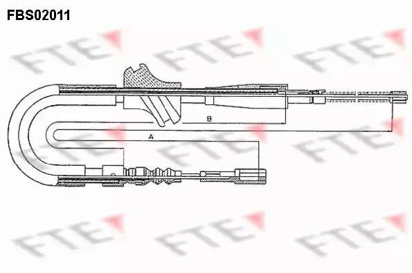 Трос, стояночная тормозная система FBS02011 FTE