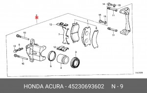 Тормозной суппорт 45230693602 HONDA