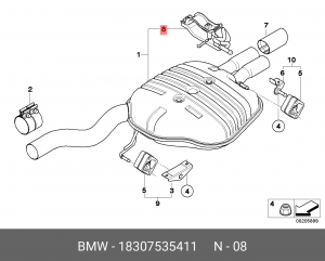 Кронштейн крепления 18 30 7 535 411 BMW