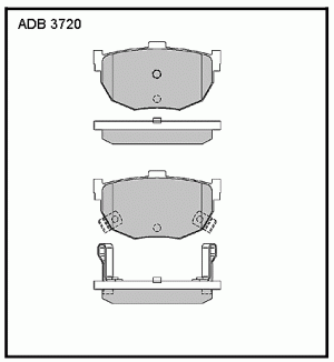 Колодки тормозные дисковые ADB3720 ALLIED NIPPON