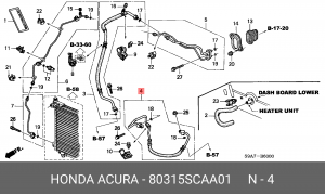 Шланг кондиционера 80315SCAA01 HONDA
