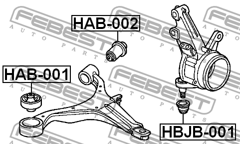 Сайлентблок HAB-001 FEBEST