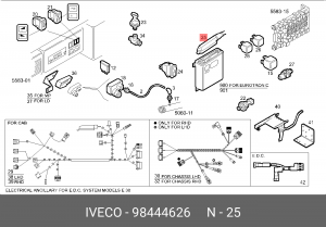 Штекерная гильза, система зажигания 98444626 IVECO