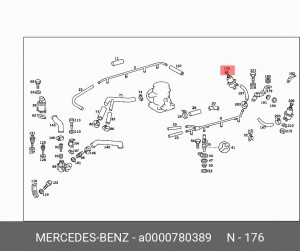 Регулятор давления подачи топлива A0000780389 MERCEDES BENZ