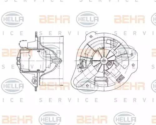 Электродвигатель, вентиляция салона 8EW009157591 HELLA