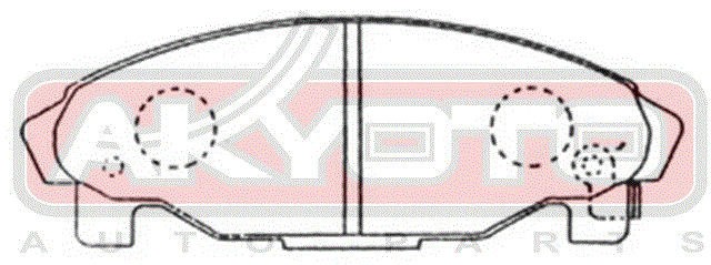 Колодки тормозные дисковые AKD-6340 AKYOTO