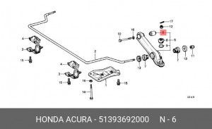 Сайлентблок 51393-692-000 HONDA