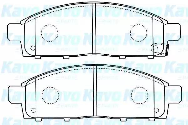 Комплект тормозных колодок, диско BP-5552 KAVO PARTS