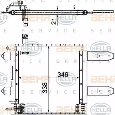 Конденсатор, кондиционер 8FC 351 300-171 HELLA