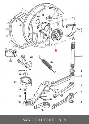 Выжимной подшипник 93011608100 PORSCHE