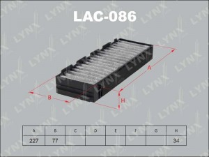 Фильтр салона LAC-086 LYNXAUTO