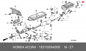 Деталь 18310S9A000 HONDA
