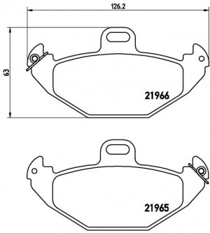 Комплект тормозных колодок, диско P68021 BREMBO