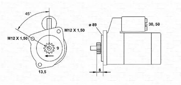 Стартер 943241016010 MAGNETI MARELLI