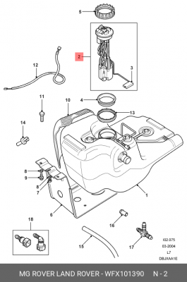 Элемент системы питания WFX101390 MG ROVER LAND ROVER