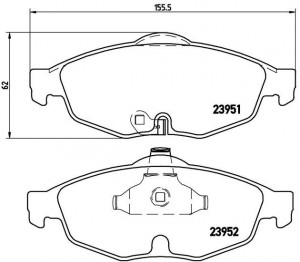 Комплект тормозных колодок, диско P11016 BREMBO