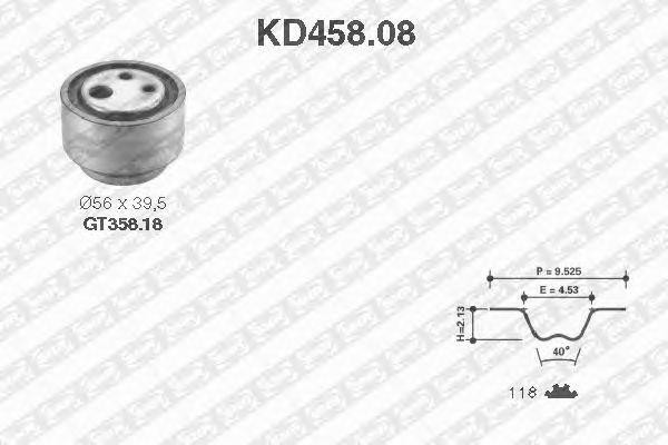 Комплект ремня ГРМ KD45808 NTN SNR