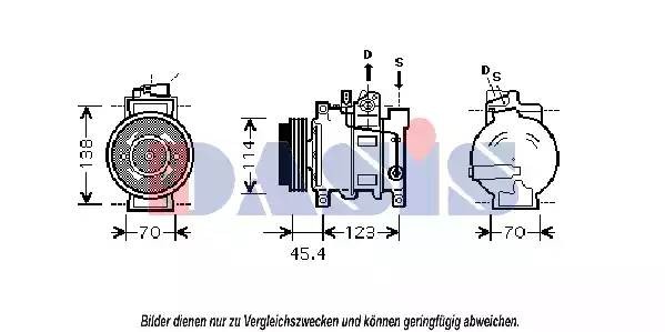 Компрессор, кондиционер 851084N AKS DASIS