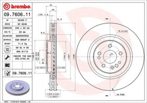 Тормозной диск 09.7606.11 BREMBO