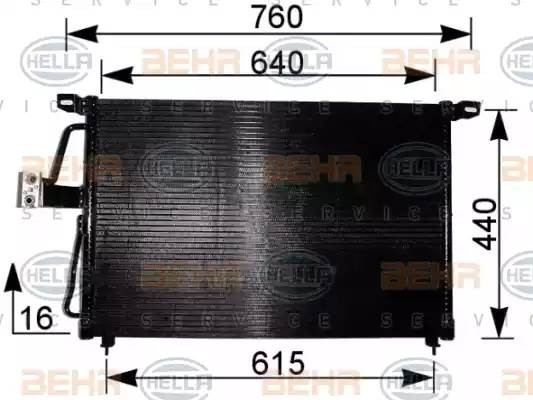 Конденсатор, кондиционер 8FC 351 037-611 HELLA