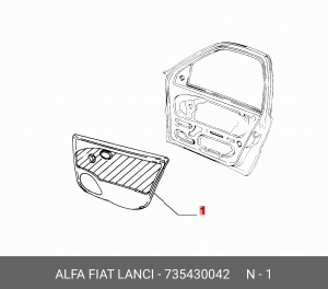 Обшивка двери 735430042 ALFA FIAT LANCIA