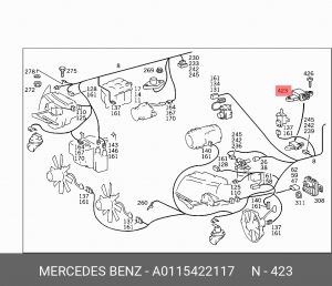 Датчик, продольная ускорение; Датчик, поперечное ускорение A 011 542 21 17 MERCEDES BENZ