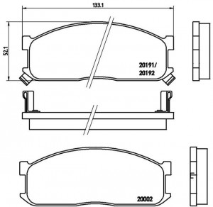 Комплект тормозных колодок, диско P49010 BREMBO