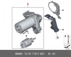 Стартер 12 41 7 811 601 BMW