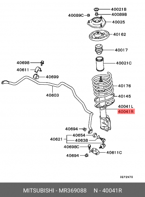 Набор для для регулировки передних стоек подвески MR369088 MITSUBISHI