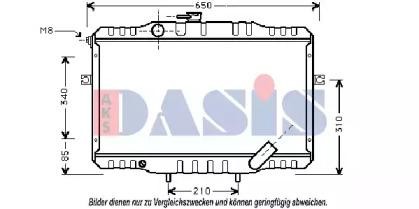Радиатор, охлаждение двигател 560012N AKS DASIS