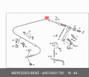 Трос педали газа - акселератора A 901 300 17 30 MERCEDES BENZ