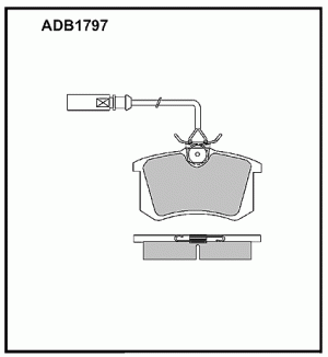 Колодки тормозные дисковые ADB1797 ALLIED NIPPON